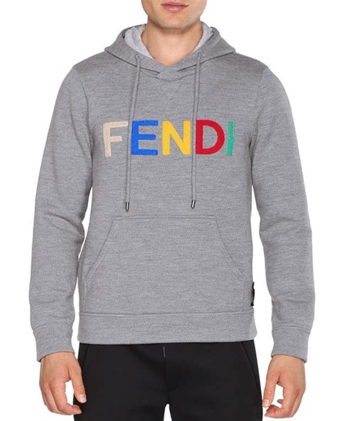 fendi grey hoodie|Fendi hoodie sale.